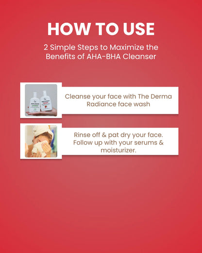 Derma Radiance AHA BHA Cleanser – 125ml